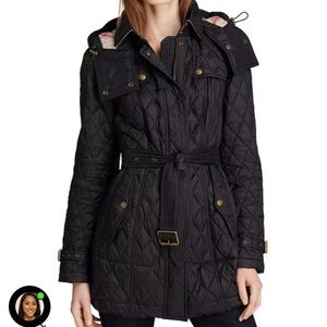 Burberry Brit Finsbridge Quilted Puffer with Detachable hood